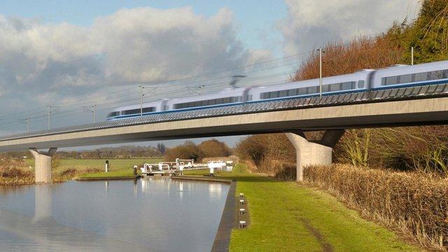 HS2 train mock-up image