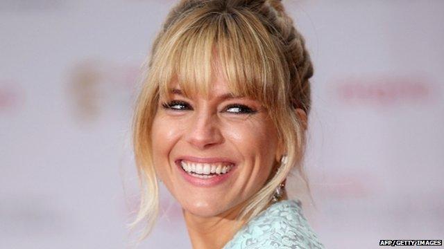 Sienna Miller on the Baftas red carpet