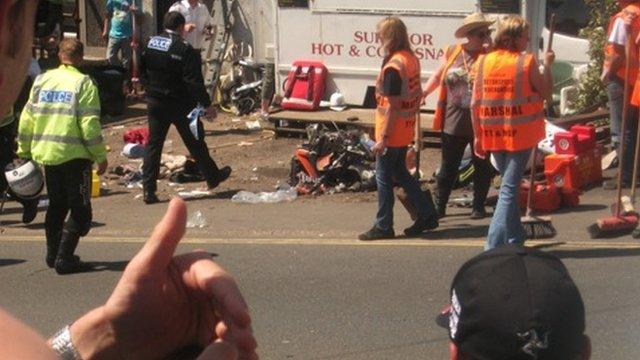 TT race crash, Isle of Man