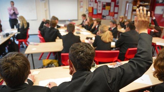 Pupils in classroom