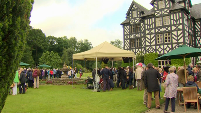 Antiques Roadshow being filmed at Gregynog Hall