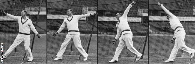 Hedley Verity's bowling technique