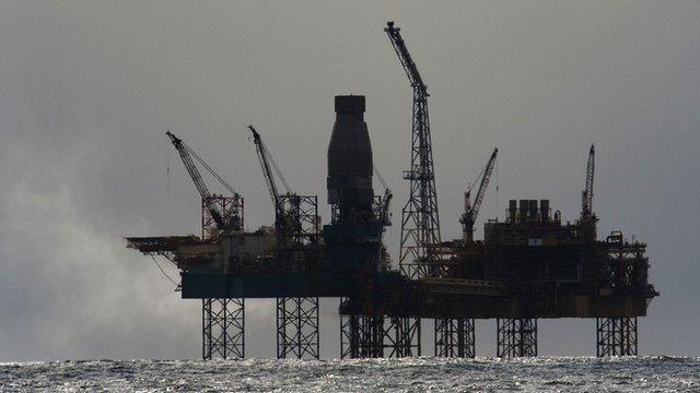 Oil rig in the North Sea