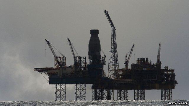 Oil rig in the North Sea