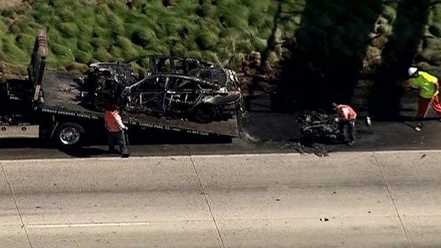 Footage of Dick Van Dyke's car