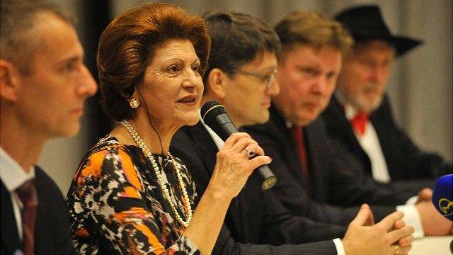 EU Commissioner for Culture Androulla Vassiliou with Slovak officials in Kosice, 20 Jan 13