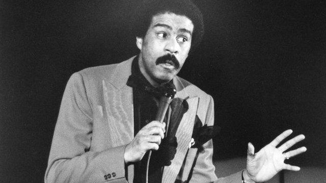 Richard Pryor on stage mid-gag