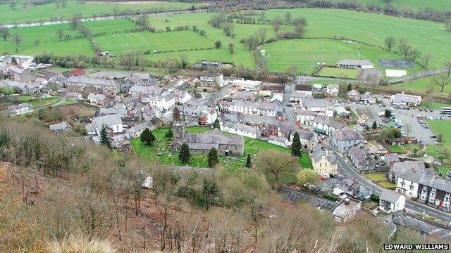 Corwen from near Pen y Pigyn