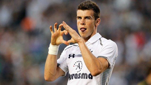 Gareth Bale in match on 24 July 2012