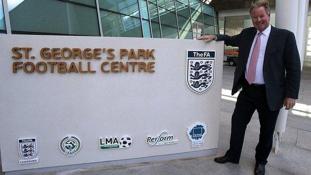 David Sheepshanks, chairman of St George's Park, outside the entrance