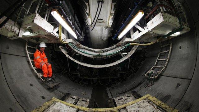 Crossrail construction site in East London