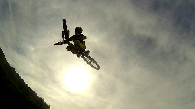 Athertons riding down quarry