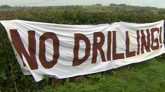 Anti-fracking banner