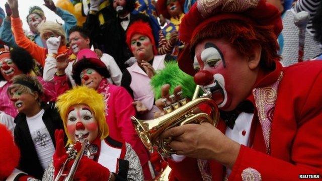 Clowns in Mexico City