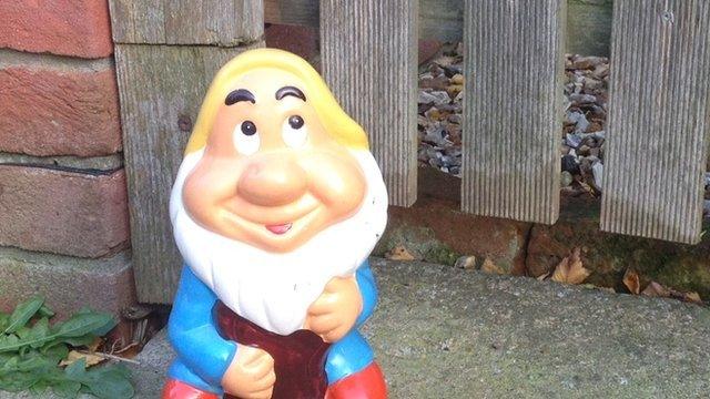 Gnome originally left on John Spratley's driveway