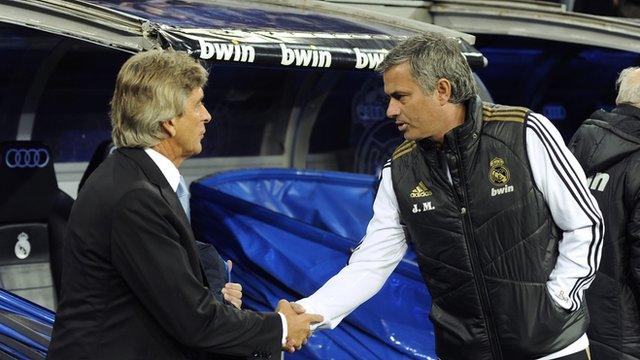 Jose Mourinho and Manuel Pellegrini shaking hands in 2012