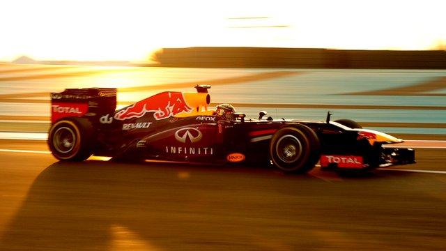 Sebastian Vettel drives on his way to winning the Abu Dhabi Grand Prix