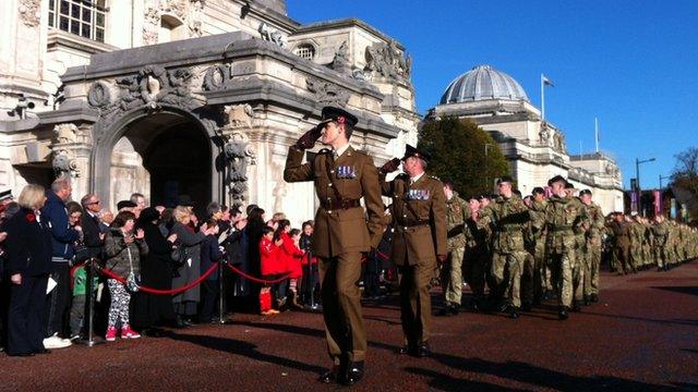 Remembrance Sunday in Cardiff