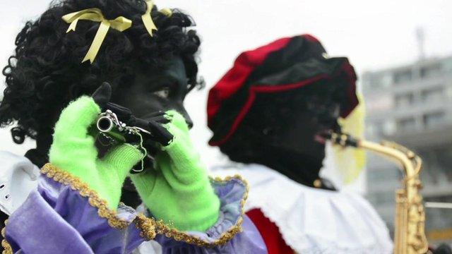 People dressed as Black Pete