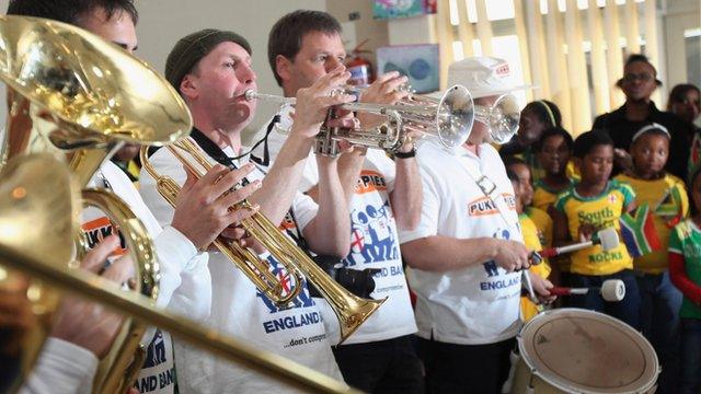 England Supporters' Band at the 2010 World Cup in South Africa