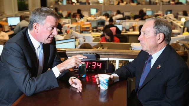 de Blasio and Bloomberg