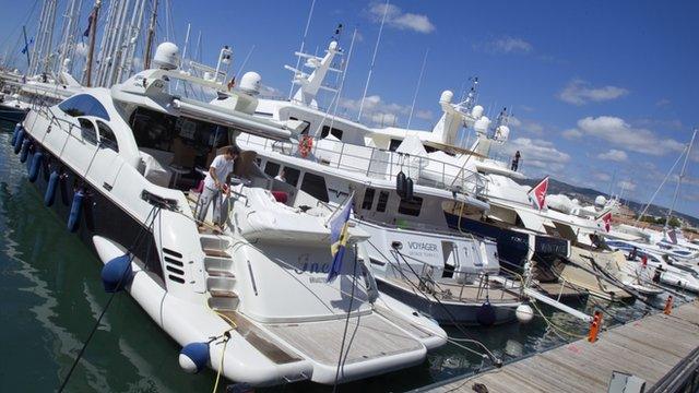 yachts in Palma de Mallorca harbour