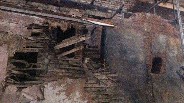 Fire damage to Cupola House