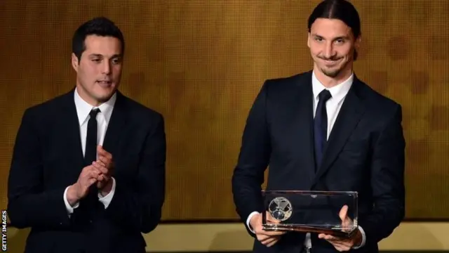 Julio Cesar and Zlatan Ibrahimovic