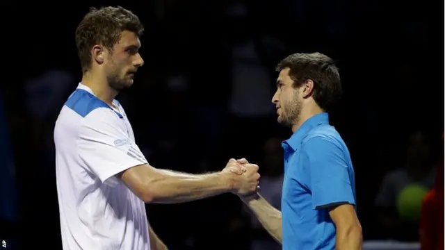 Daniel Brand (left) and Gilles Simon