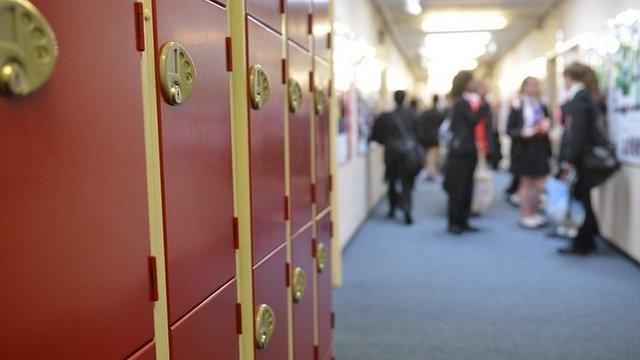 A school corridor