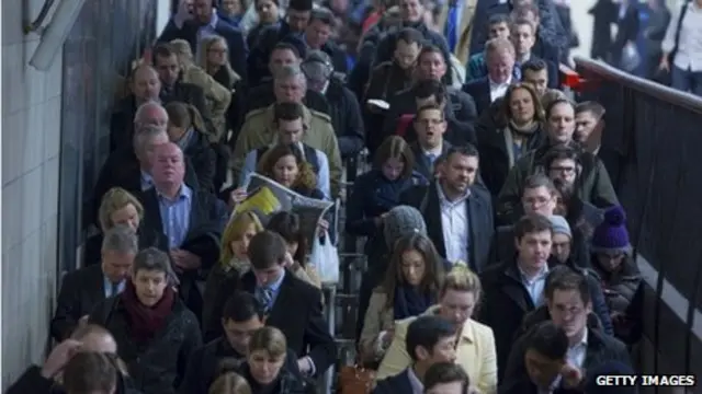 Commuters on the way to work