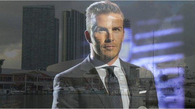 David Beckham and the Miami Skyline