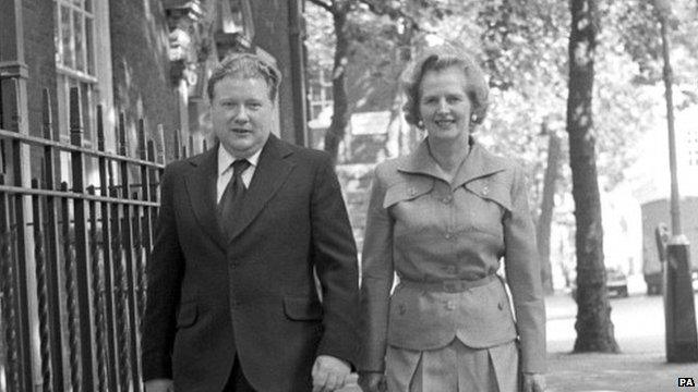 Lord McAlpine with Margaret Thatcher