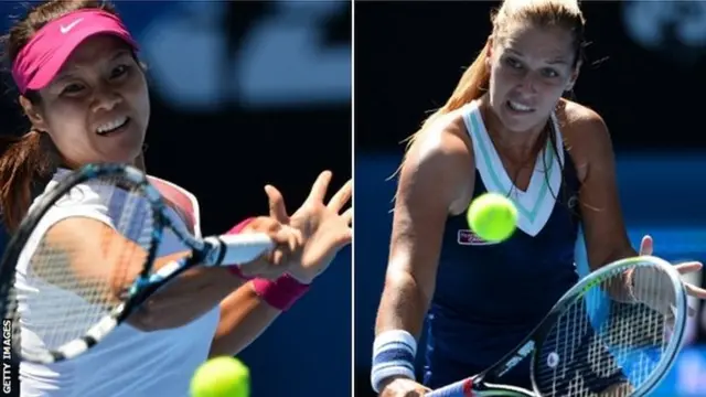 China's Li Na (left) and Slovakia's Dominika Cibulkova