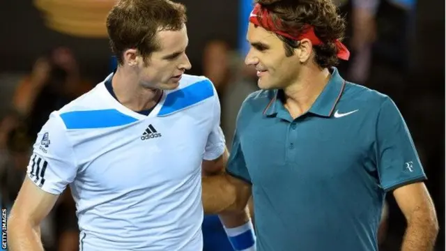 Andy Murray (left) and Roger Federer