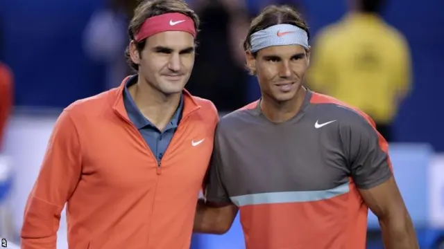 Roger Federer and Rafael Nadal