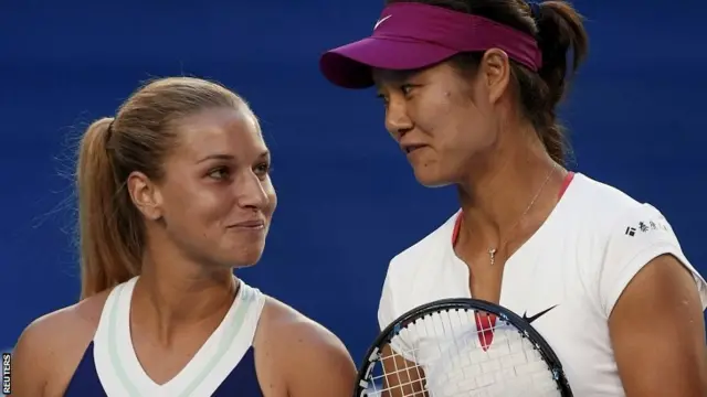 Li Na and Dominika Cibulkova