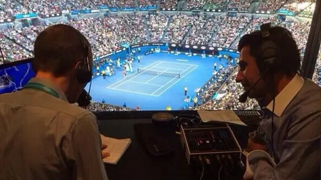 The BBC commentary box