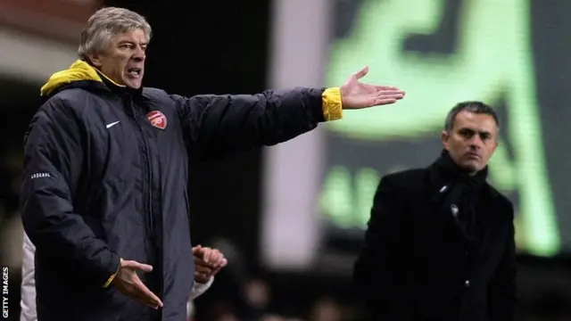 Arsene Wenger and Jose Mourinho