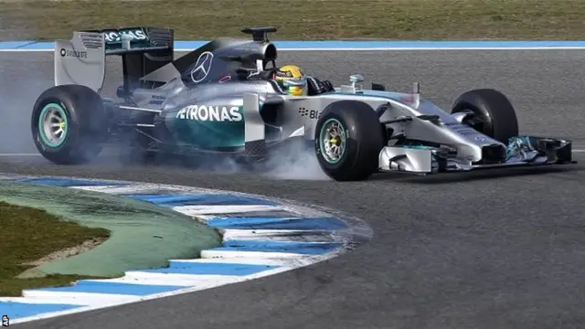 Lewis Hamilton in pre-season testing in Jerez