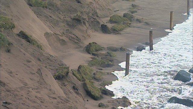 Erosion of Montrose golf links