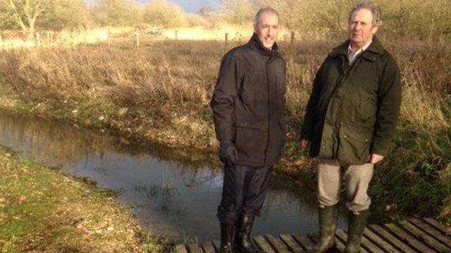 David Nussbaum (left) and John Austen on the young River Nar