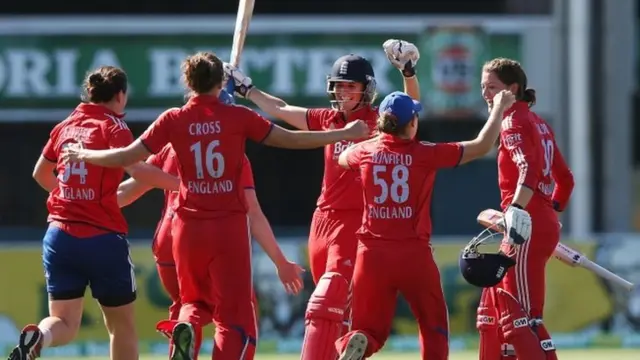 England celebrate victory