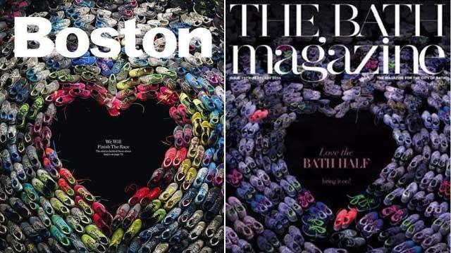 Covers of Boston magazine (L) and The Bath magazine (R)