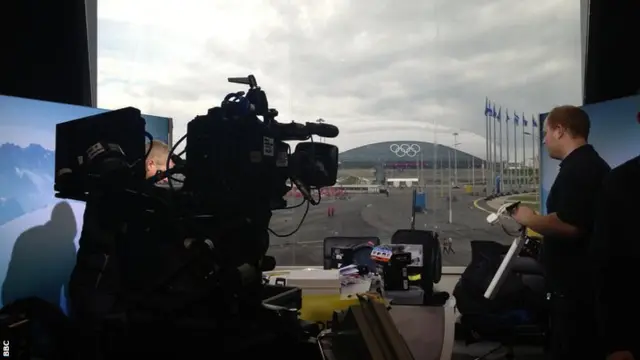 The BBC studio in Sochi