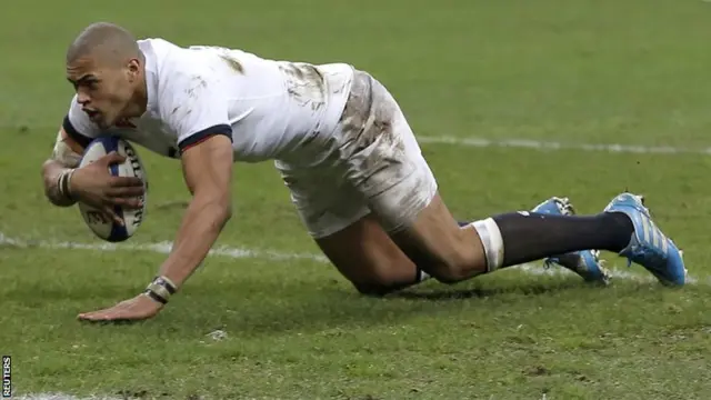 Luther Burrell scores England's second try