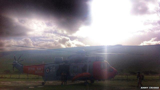 Bantham surfers' rescue, 2 Feb 2014