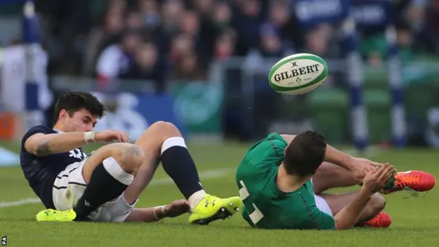 Sean Maitland injures his ankle as he lands awkwardly