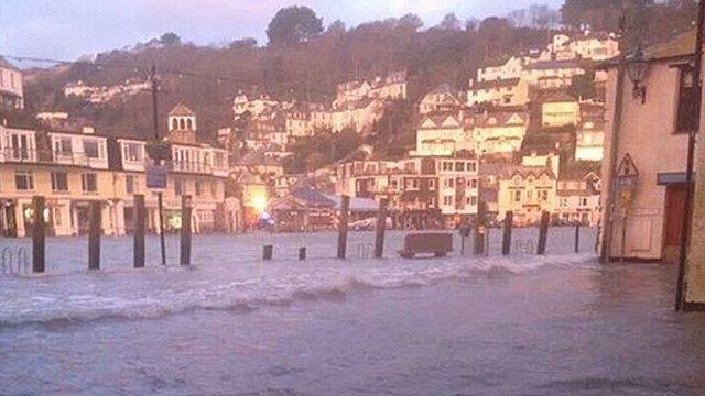 Flooding in Looe