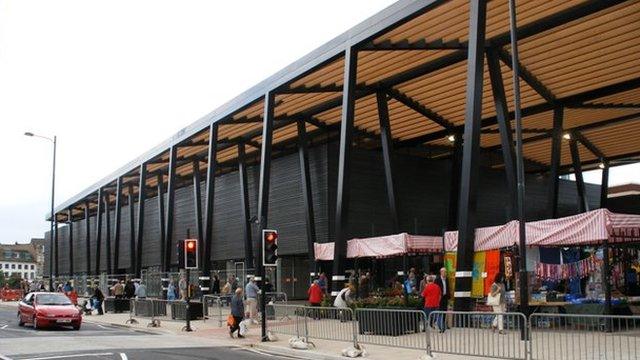 Wakefield's Market Hall and outdoor market